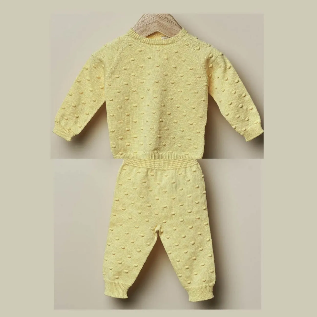 Completo nascita Giallo chiaro in cotone organico
