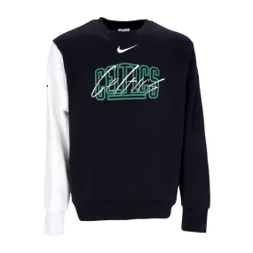 Felpa Girocollo Uomo Nba Courtside Fleece Crewneck Boscel Black