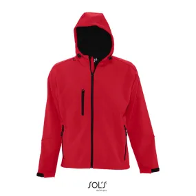 Giacca Softshell da uomo con cappuccio | personalizzabile con il tuo logo