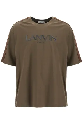 Maglietta logo Lanvin con strisce di marca del marciapiede