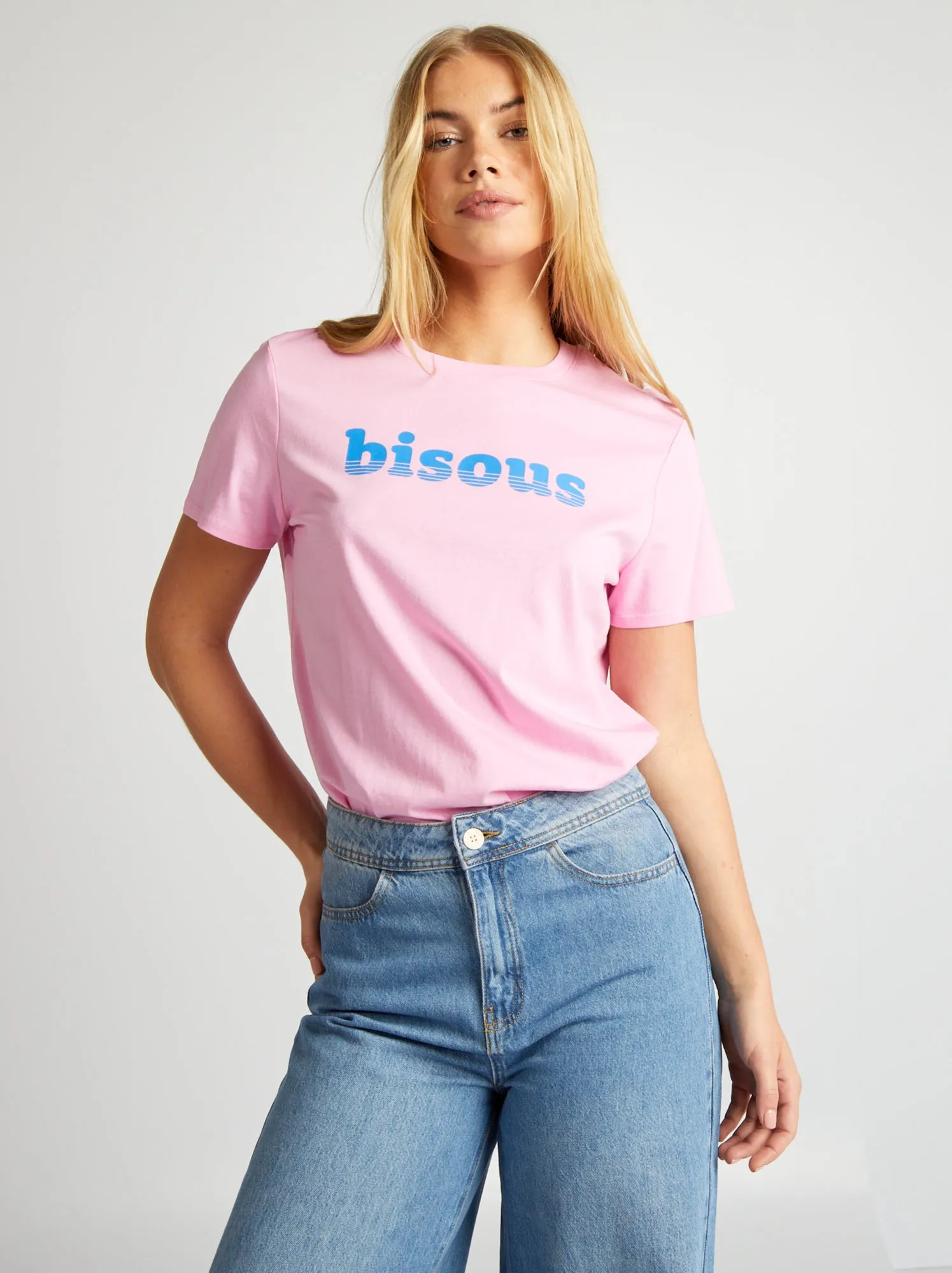 T-shirt  'cuori' - ROSA